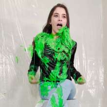 Miss Nicole: Meredith Blasted With Green Gunge, Fake Cum and Pies