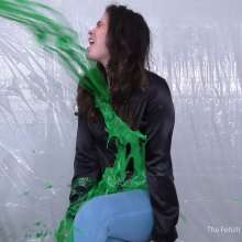 Miss Nicole: Meredith Blasted With Green Gunge, Fake Cum and Pies