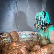 MissNoire - EffToy: Messy Sissy Pegging and Cum Eating--Double Wammy