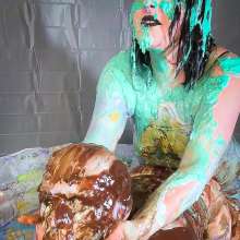 MissNoire - EffToy: Messy Sissy Pegging and Cum Eating--Double Wammy