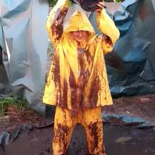 Thefetishgirl: Mud over My Rainwear?  Absolute Fun
