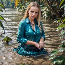 Wetmaxiskirts: Glamour AI Wetlook (Model: Photo Movie Realistic)