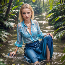 Wetmaxiskirts: Glamour AI Wetlook (Model: Photo Movie Realistic)