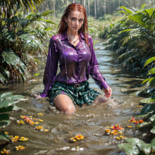 Wetmaxiskirts: Glamour AI Wetlook (Model: Photo Movie Realistic)