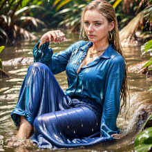 Wetmaxiskirts: Glamour AI Wetlook (Model: Photo Movie Realistic)
