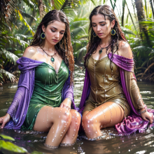 Wetmaxiskirts: Glamour AI Wetlook (Model: Photo Movie Realistic)