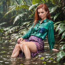 Wetmaxiskirts: Glamour AI Wetlook (Model: Photo Movie Realistic)