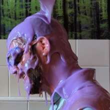MicGunge: Looking pretty fine in dungarees while guessing the colors being poured