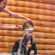 Wet Live Team: She Is All Wet in the Pool and in the Shower after Sports