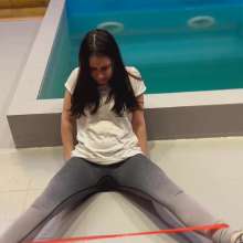 Wet Live Team: She Is All Wet in the Pool and in the Shower after Sports