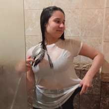 Wet Live Team: She Is All Wet in the Pool and in the Shower after Sports