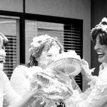 skirtpie: 1972 office pie fight