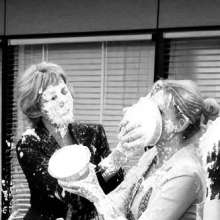 skirtpie: 1972 office pie fight