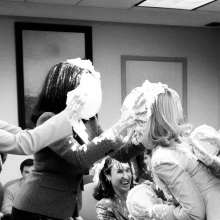 skirtpie: 1972 office pie fight