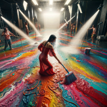 Bobographer: Francesca and the paint--part nine--start of the cleanup