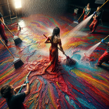 Bobographer: Francesca and the paint--part nine--start of the cleanup