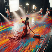 Bobographer: Francesca and the paint--part nine--start of the cleanup