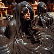 splathair2020: AI women staying cool... in the mud =)