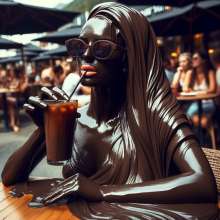 splathair2020: AI women staying cool... in the mud =)