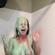 Slimed Models: Jenny Spoiled Milk Slimed Nude