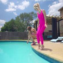 WetlookFashion: Joy and Hannah Are Wet Team Pink