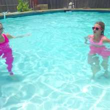 WetlookFashion: Joy and Hannah Are Wet Team Pink