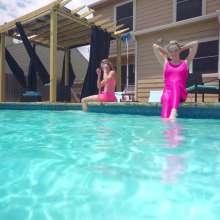 WetlookFashion: Joy and Hannah Are Wet Team Pink