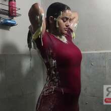 Ready2Wam Studio: Karla Get Soaked Wet after First Mess Ever