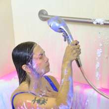 messyhot: Laotian Doll Sammie Baby Slimed in a Shiny Bathing Suit