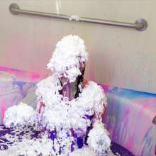 messyhot: Laotian Doll Sammie Baby Slimed in a Shiny Bathing Suit