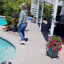 CustomFetish: Madi B Wets Clothes in the Pool (No Sound}