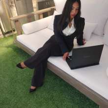 WetlookFashion: Maria Swims and Showers in a Business Outfit