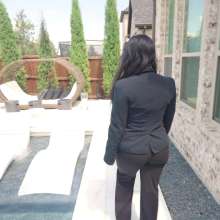 WetlookFashion: Maria Swims and Showers in a Business Outfit