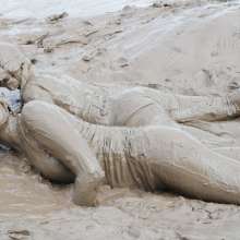 DungeonMasterOne: Maude and Violet Vixen, Tight Sportswear In The Mud!