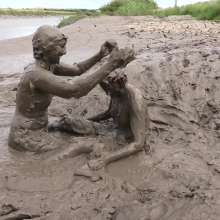 DungeonMasterOne: Maude and Violet Vixen, Tight Sportswear In The Mud!