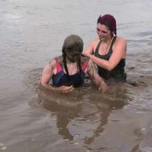 DungeonMasterOne: Maude and Violet Vixen, Tight Sportswear In The Mud!