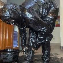 Wam Bagheera Studio: My Beautiful White Suit Totally Trashed with Grease