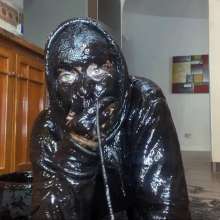 Wam Bagheera Studio: My Beautiful White Suit Totally Trashed with Grease