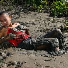 Owen: Nicole's River Mud Wallow--Photos