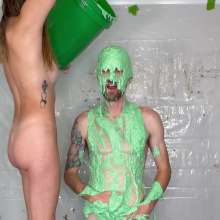 Slimed Models: Rock Paper Scissors Strip and Slime: Drew Vs. Sage