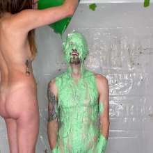 Slimed Models: Rock Paper Scissors Strip and Slime: Drew Vs. Sage