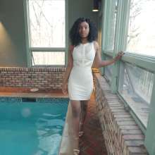 WetlookFashion: Rose in a Hot Wet White Dress