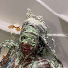 Splat Network: Ebony Goddess--Rose POV Slimed and Pied