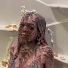 Splat Network: Ebony Goddess--Rose POV Slimed and Pied