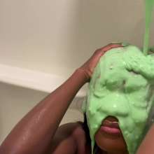 Splat Network: Ebony Goddess--Rose POV Slimed and Pied