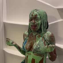 Splat Network: Ebony Goddess--Rose POV Slimed and Pied