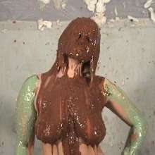 Anglefan: Gorgeous blonde Katie slimed in the nude