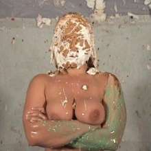 Anglefan: Gorgeous blonde Katie slimed in the nude