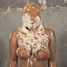 Anglefan: Gorgeous blonde Katie slimed in the nude