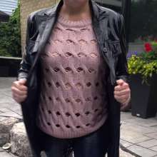 Wet Orchid: Wet Orchid Swims in Pool with Long Leather Jacket On.Clothed